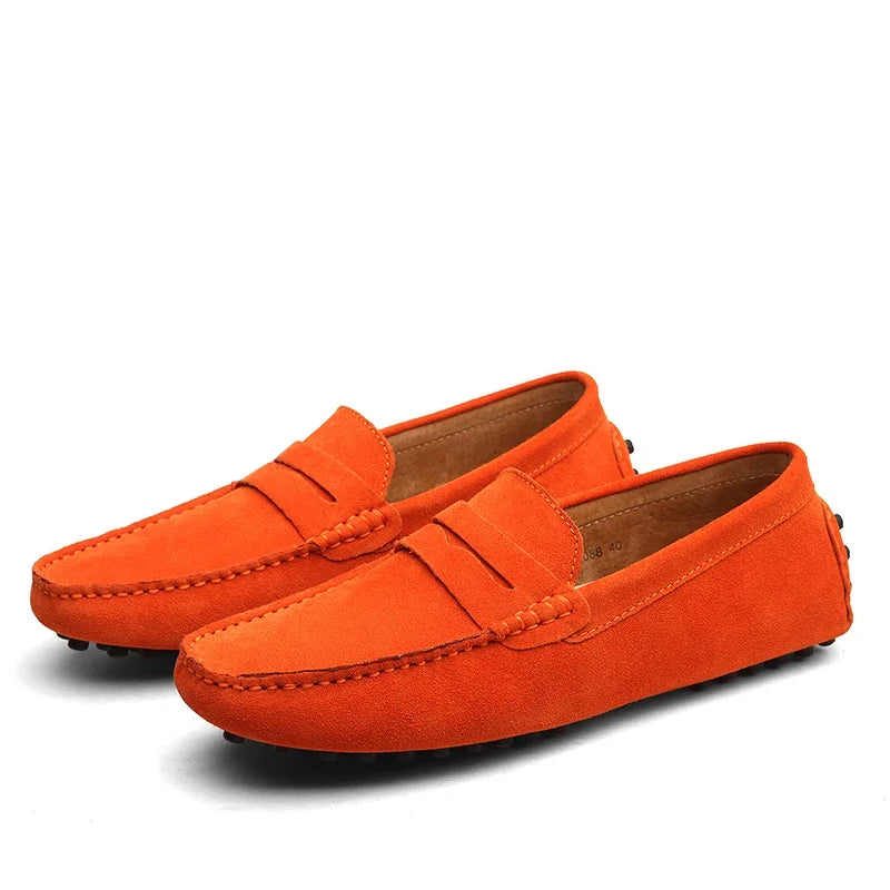 HAUS & HABITS Handmade Suede Loafers – Men's Casual Driving Moccasins