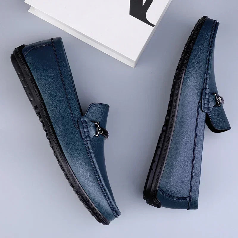 HAUS & HABITS Luxury Leather Driving Loafers – Men's Handmade Slip-On Flats