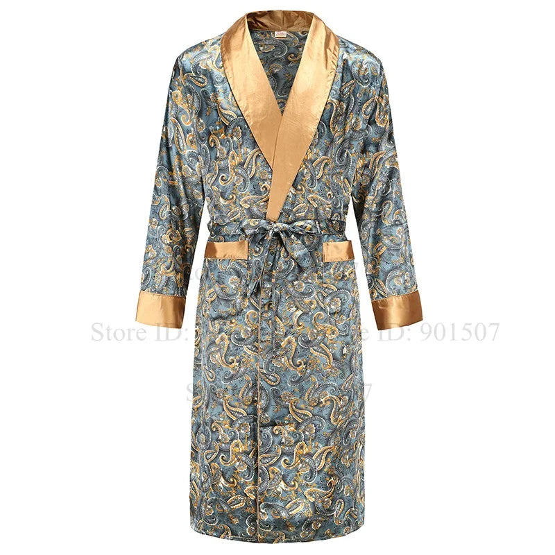 HAUS & HABITS Ice Silk Lounge Robe Set