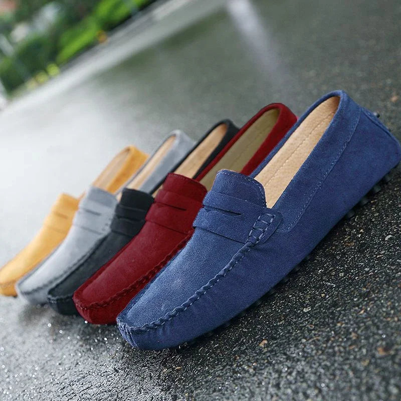 HAUS & HABITS Handmade Suede Loafers – Men's Casual Driving Moccasins