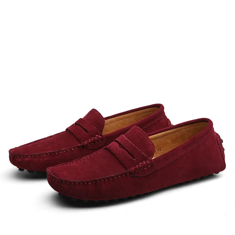 HAUS & HABITS Handmade Suede Loafers – Men's Casual Driving Moccasins