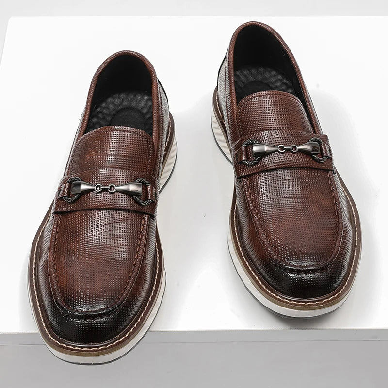 HAUS & HABITS Leather Slip-On Driving Loafer