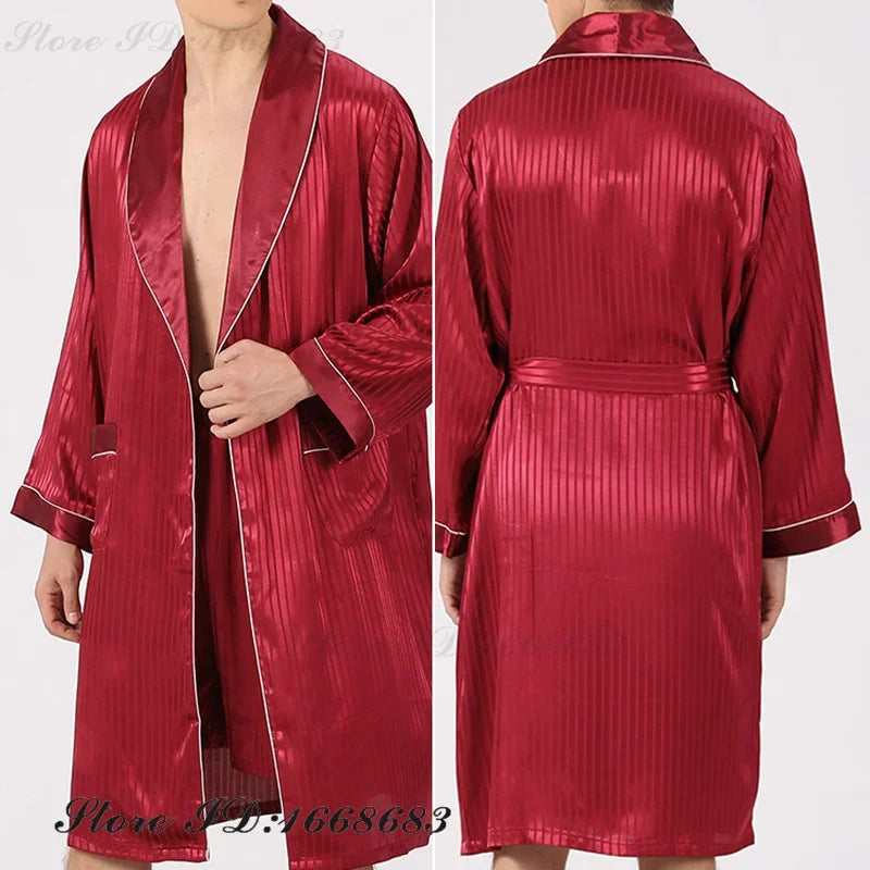 HAUS & HABITS Silk Kimono Lounge Robe Set (Plus Size)