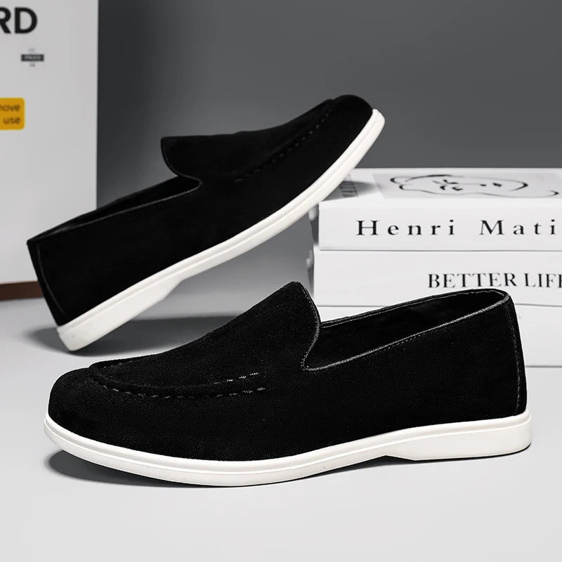 HAUS & HABITS Premium Suede Driving Loafers – Men's Slip-On Moccasins