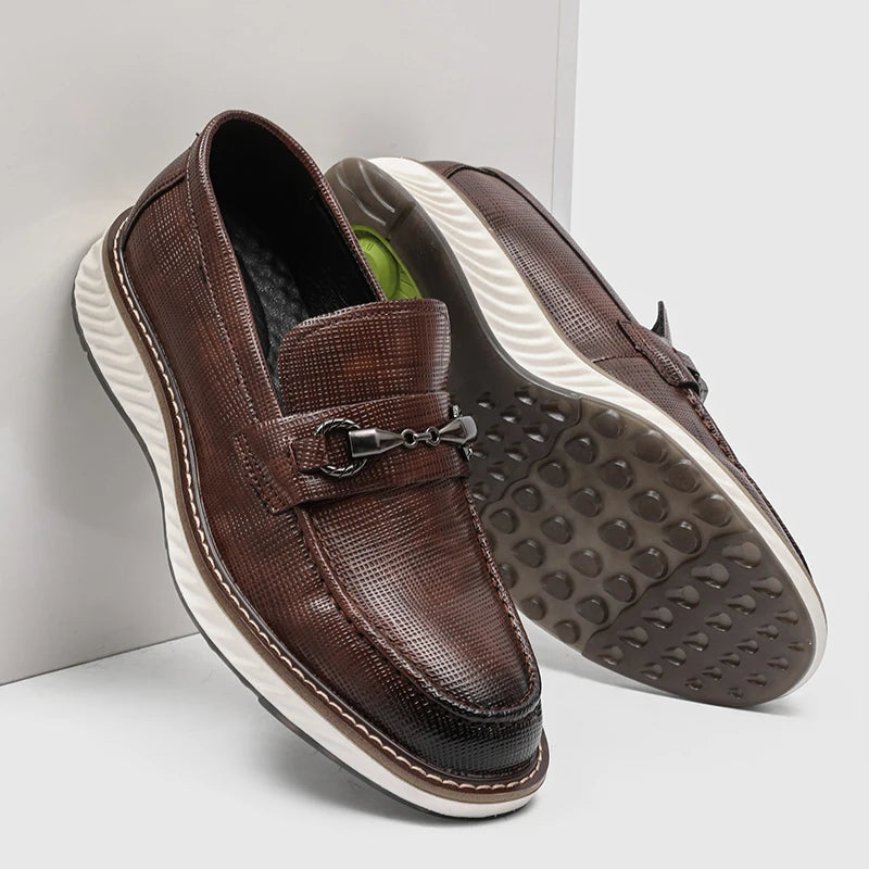 HAUS & HABITS Leather Slip-On Driving Loafer