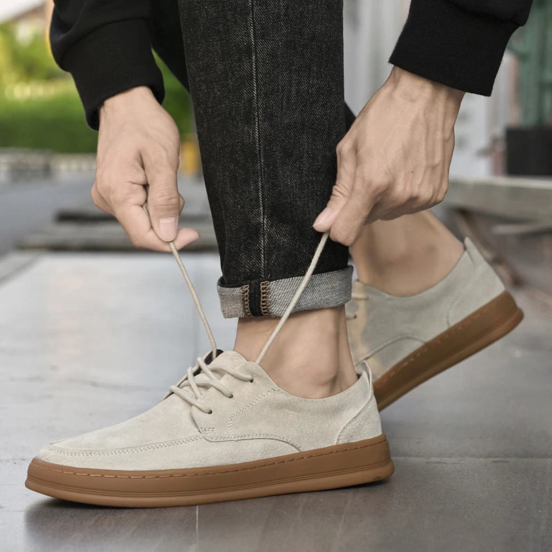 HAUS & HABITS Lightweight Lace-Up Sneakers – Men's Breathable Casual Sport Shoes