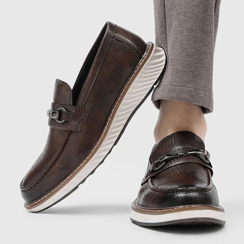HAUS & HABITS Leather Slip-On Driving Loafer