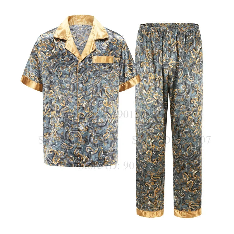 HAUS & HABITS Ice Silk Lounge Robe Set