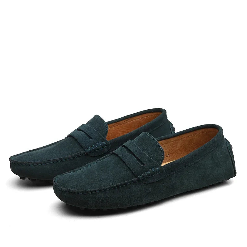 HAUS & HABITS Handmade Suede Loafers – Men's Casual Driving Moccasins