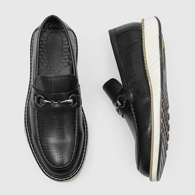 HAUS & HABITS Leather Slip-On Driving Loafer