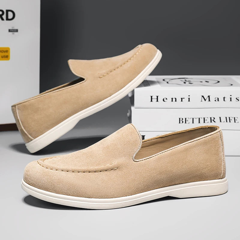 HAUS & HABITS Premium Suede Driving Loafers – Men's Slip-On Moccasins