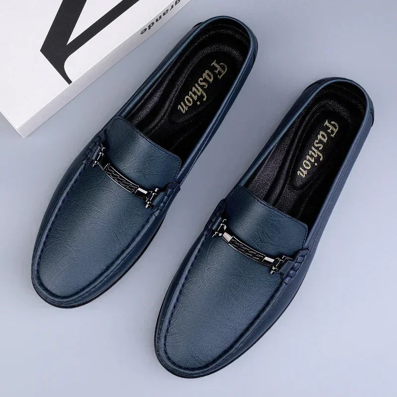 HAUS & HABITS Luxury Leather Driving Loafers – Men's Handmade Slip-On Flats