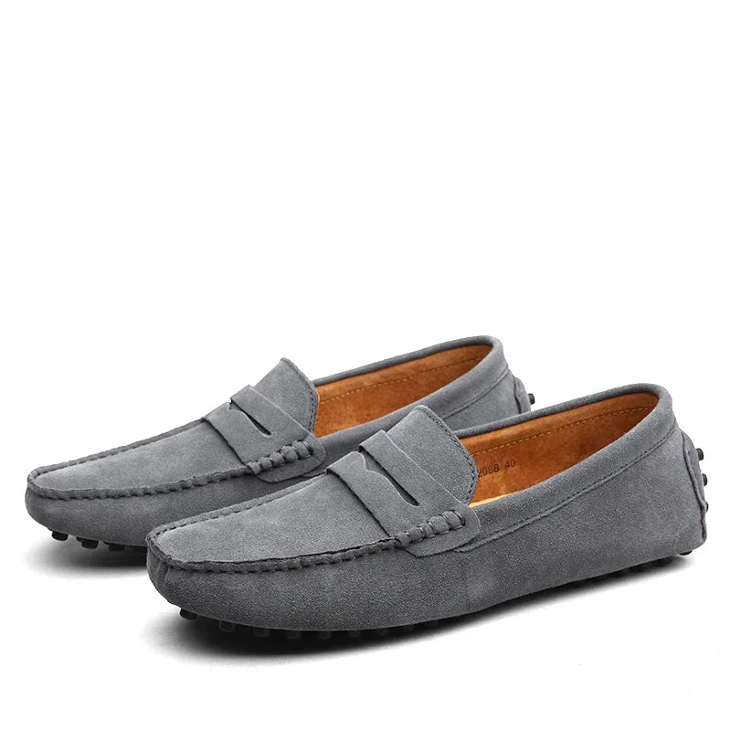 HAUS & HABITS Handmade Suede Loafers – Men's Casual Driving Moccasins