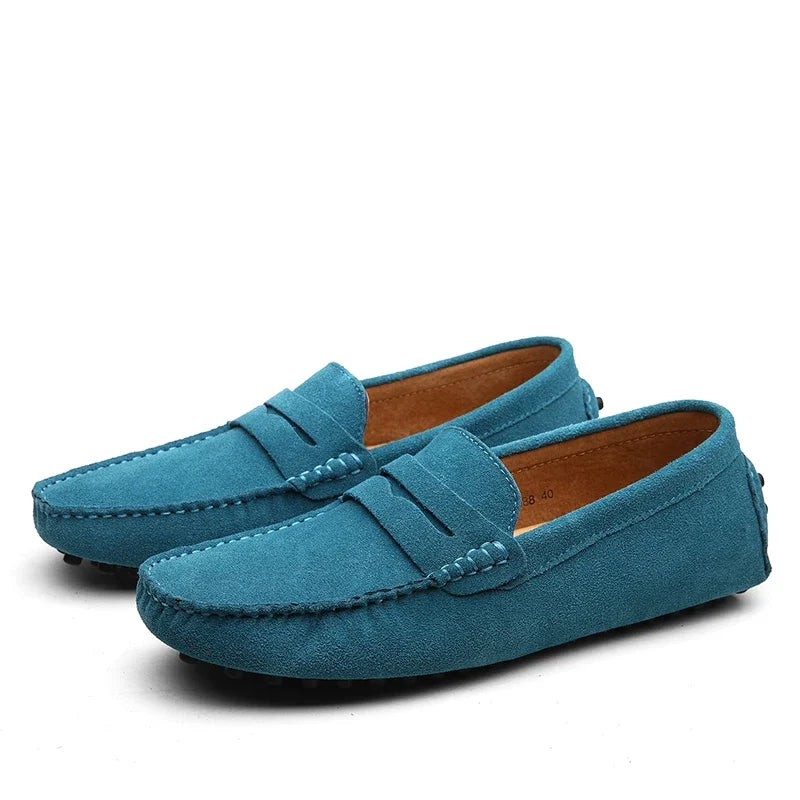 HAUS & HABITS Handmade Suede Loafers – Men's Casual Driving Moccasins