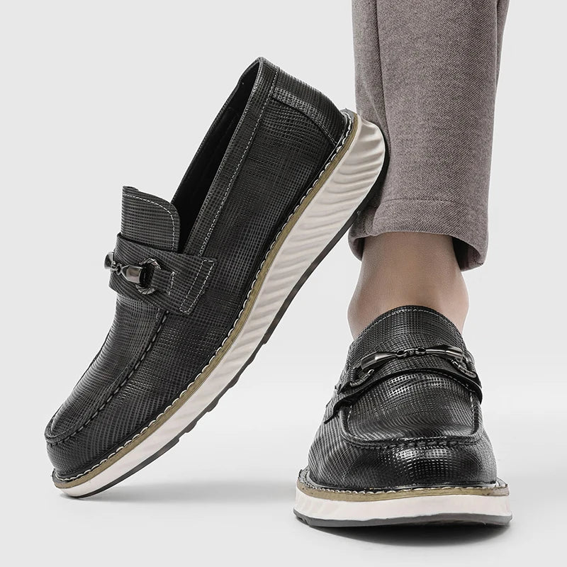 HAUS & HABITS Leather Slip-On Driving Loafer