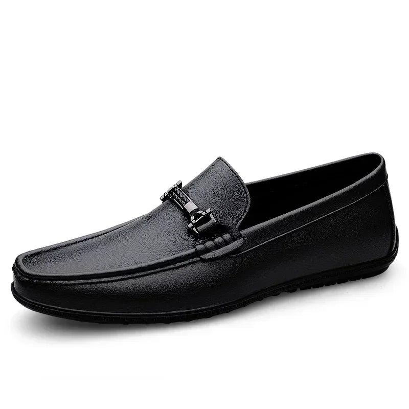 HAUS & HABITS Luxury Leather Driving Loafers – Men's Handmade Slip-On Flats
