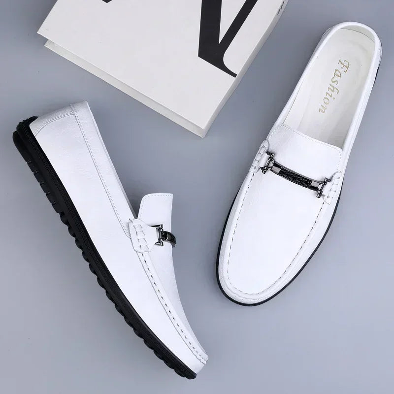 HAUS & HABITS Luxury Leather Driving Loafers – Men's Handmade Slip-On Flats