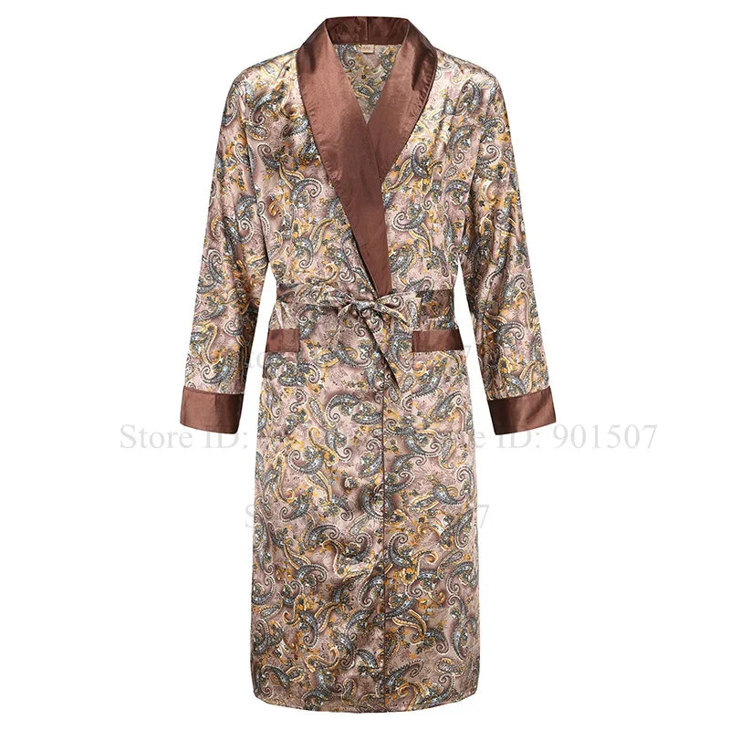 HAUS & HABITS Ice Silk Lounge Robe Set