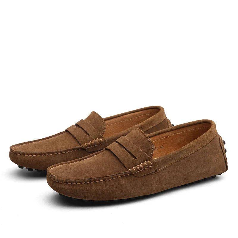 HAUS & HABITS Handmade Suede Loafers – Men's Casual Driving Moccasins