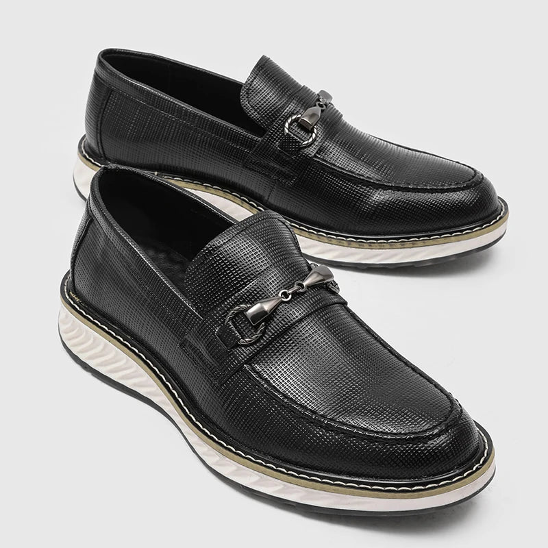 HAUS & HABITS Leather Slip-On Driving Loafer