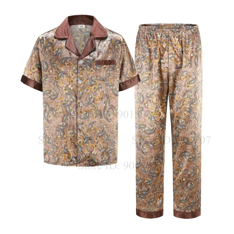 HAUS & HABITS Ice Silk Lounge Robe Set