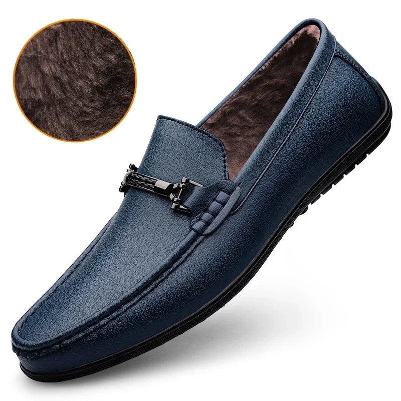HAUS & HABITS Luxury Leather Driving Loafers – Men's Handmade Slip-On Flats