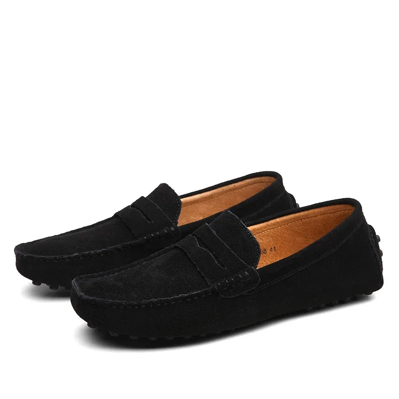 HAUS & HABITS Handmade Suede Loafers – Men's Casual Driving Moccasins