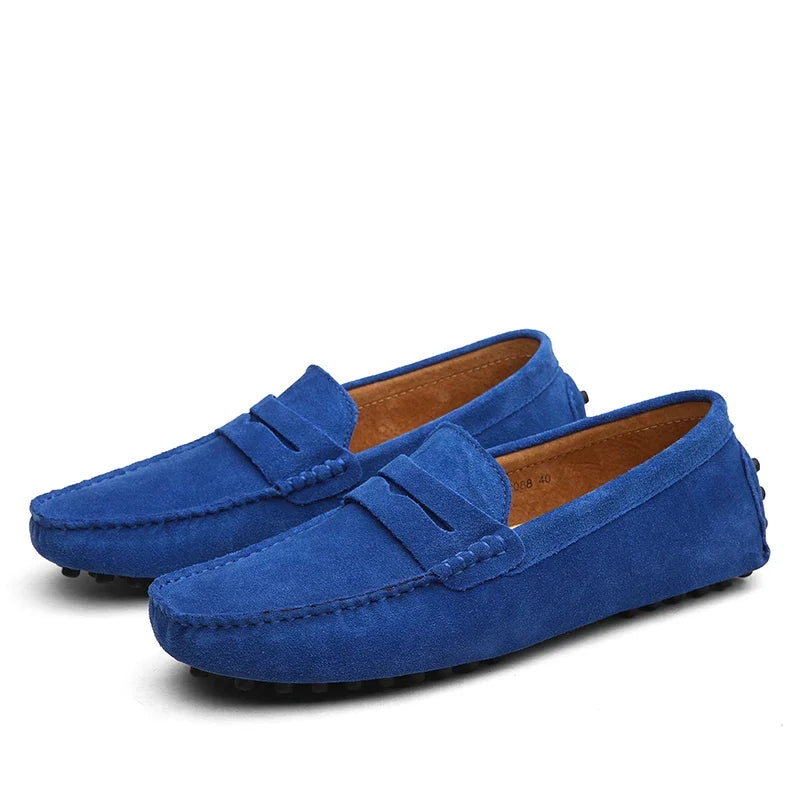 HAUS & HABITS Handmade Suede Loafers – Men's Casual Driving Moccasins