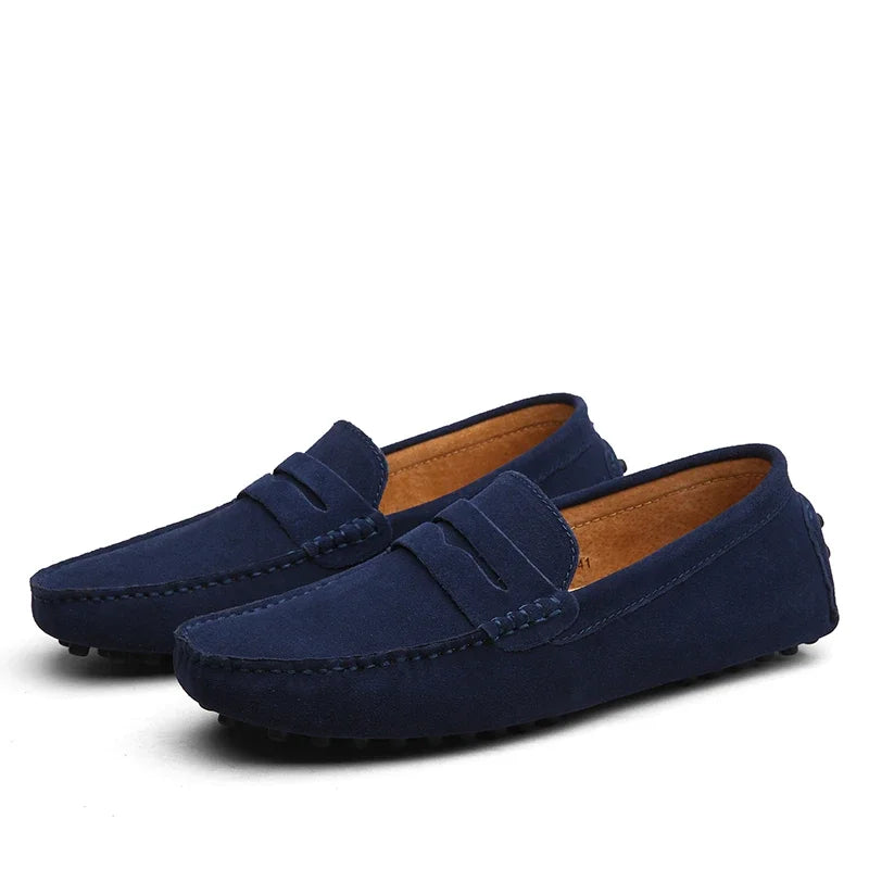 HAUS & HABITS Handmade Suede Loafers – Men's Casual Driving Moccasins